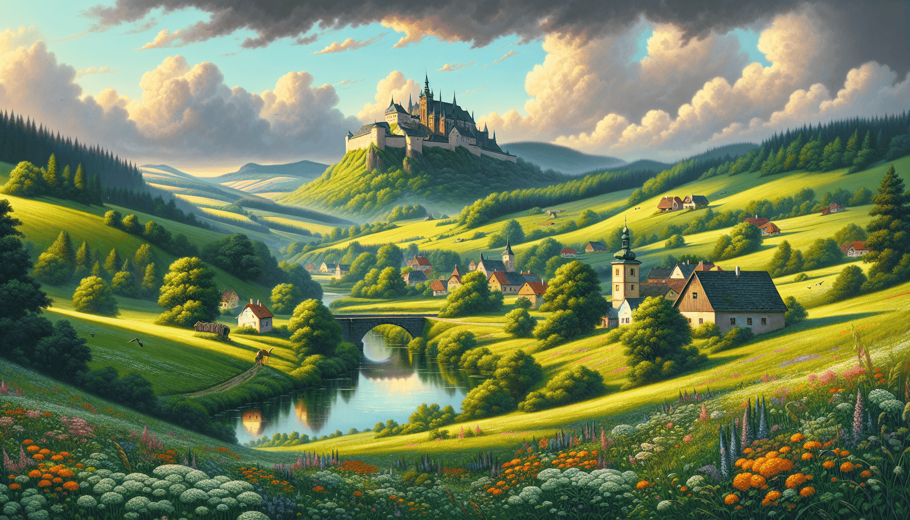 Malebná krajina českého venkova